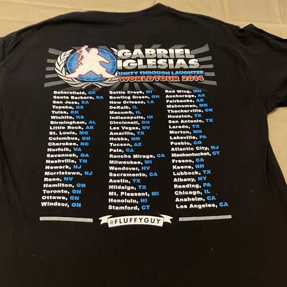 GABRIEL IGLESIAS  “FLUFFY “ 2014  tour T shirt size LARGE - Picture 4 of 10